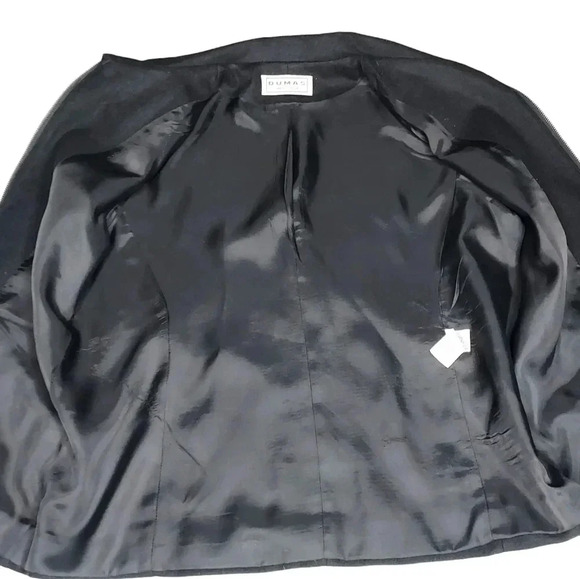 Dumas Womens Blazer 100% Pure Wool Zipper Closure Size 8 - Picture 10 of 14